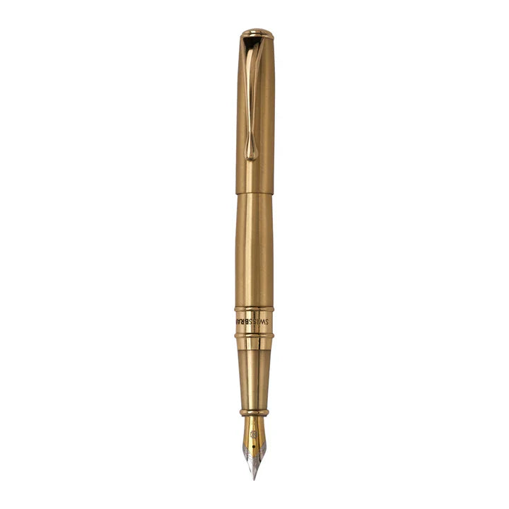 SWISSBRAND Lumina 2536 High-gloss gold lacquer Fountain Pen with gold trim