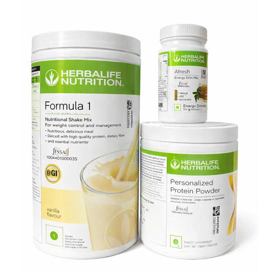 Herblife Nutrition Shake Mix French Vanila Shake 500g With Protine Powder 200g & Tulshi Afresh 50g