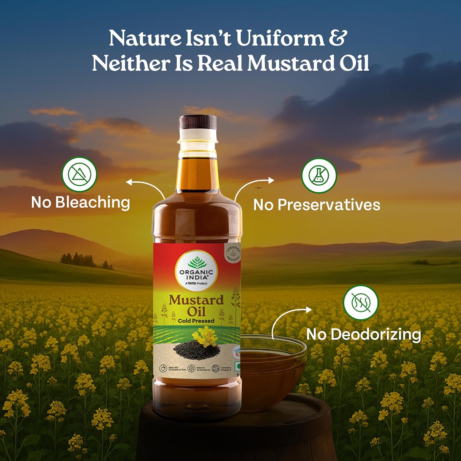 Organic India Mustard Oil 1000ml