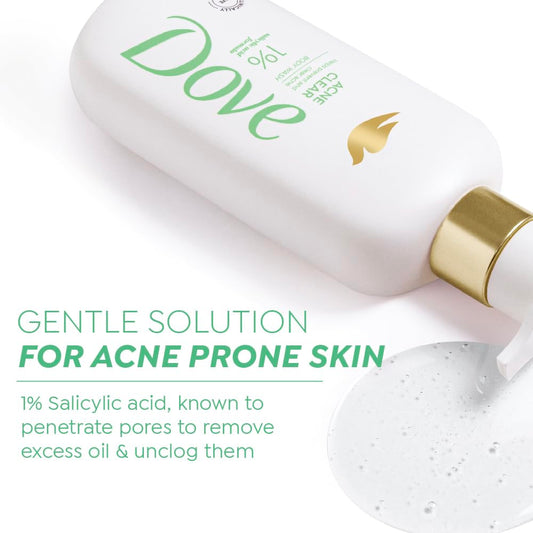 Dove Acne Clear Serum Body Wash with 1% Clearing Serum + Salicylic Acid - 300 ml