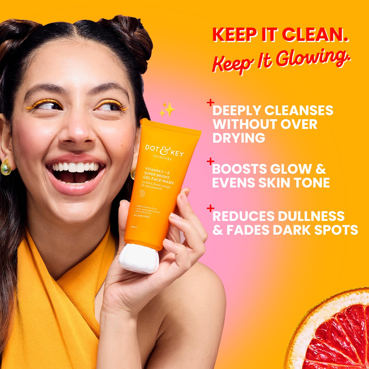 Dot & Key Vitamin C+E Super Bright Gel Face Wash - 100 ml