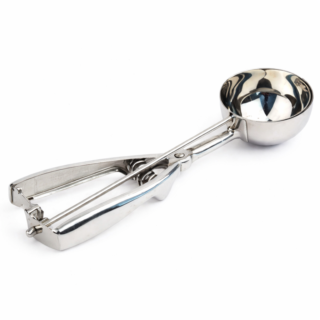 Stainless Steel Ice Cream Scoop with Trigger Release – Heavy Duty Spring Action Scooper