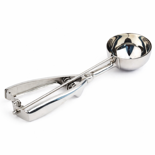 Stainless Steel Ice Cream Scoop with Trigger Release – Heavy Duty Spring Action Scooper