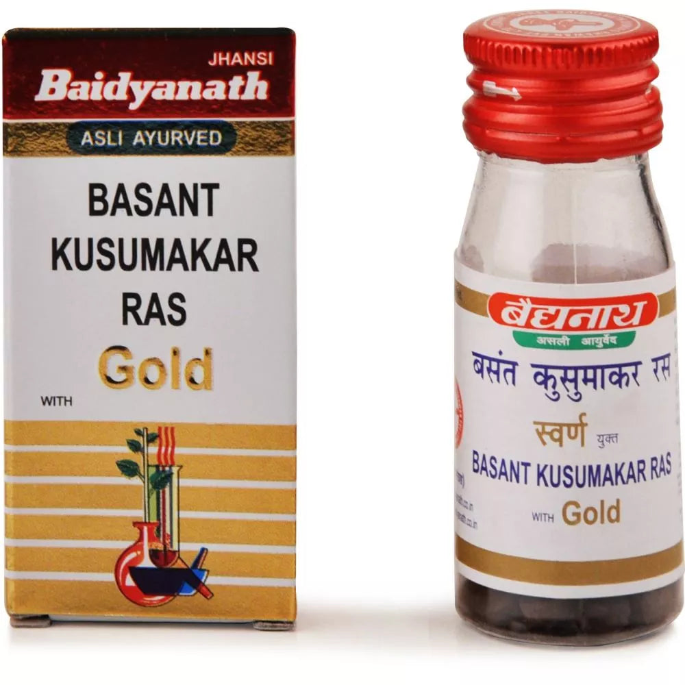 Baidyanath Basant Kusumakar Ras (Swarna Moti Yukta) (10tab) For normalizing and stabilizing the blood glucose level