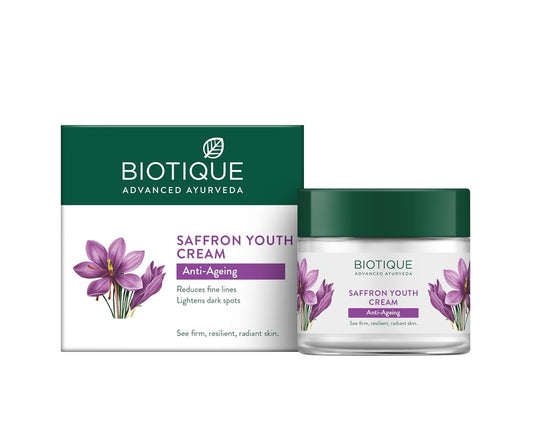 Biotique Advanced Ayurveda Bio Saffron Youth Anti-aging Cream - 75 ml