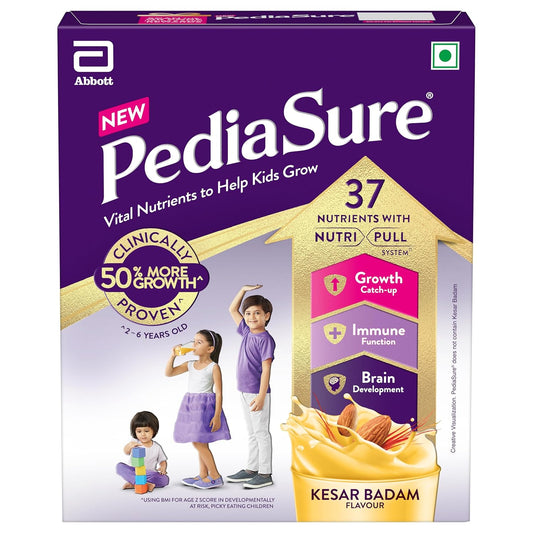 Pediasure Health and Nutrition Drink Powder Kesar Badam for Kids Growth - 200gm