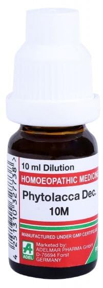 Adel Germany Homeopathic Phytolacca D Dilution 10 ml for swelling depression arthritic pains pimples