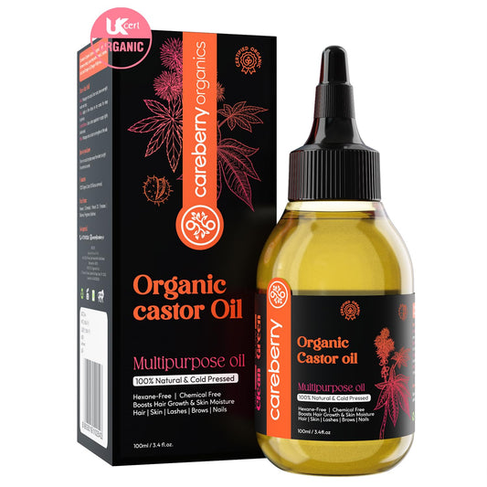 Careberry Organic Cold Pressed Castor Oil (Arandi Oil) - 200 ml