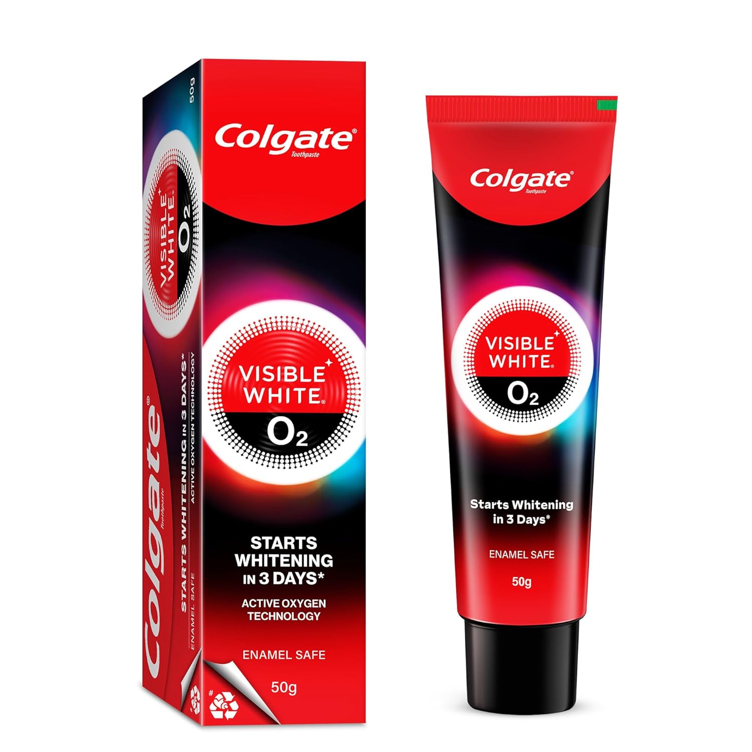 Colgate Visible White O2, Teeth Whitening Toothpaste (50g)