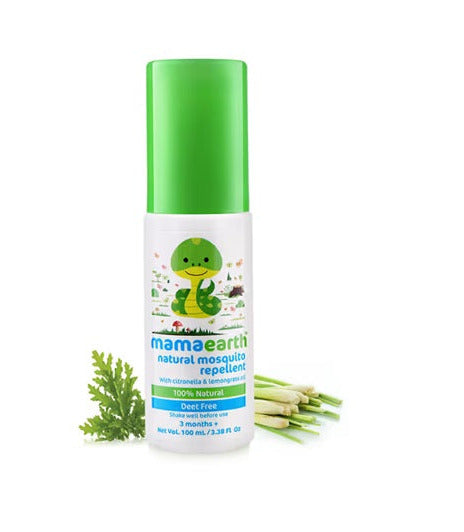 Mamaearth Natural Mosquito Repellent with Citronella & Lemongrass Oil - 100 ml