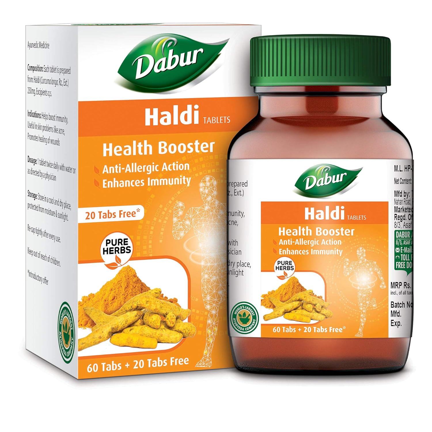Dabur Haldi Tablets Health Booster - Pack of 1