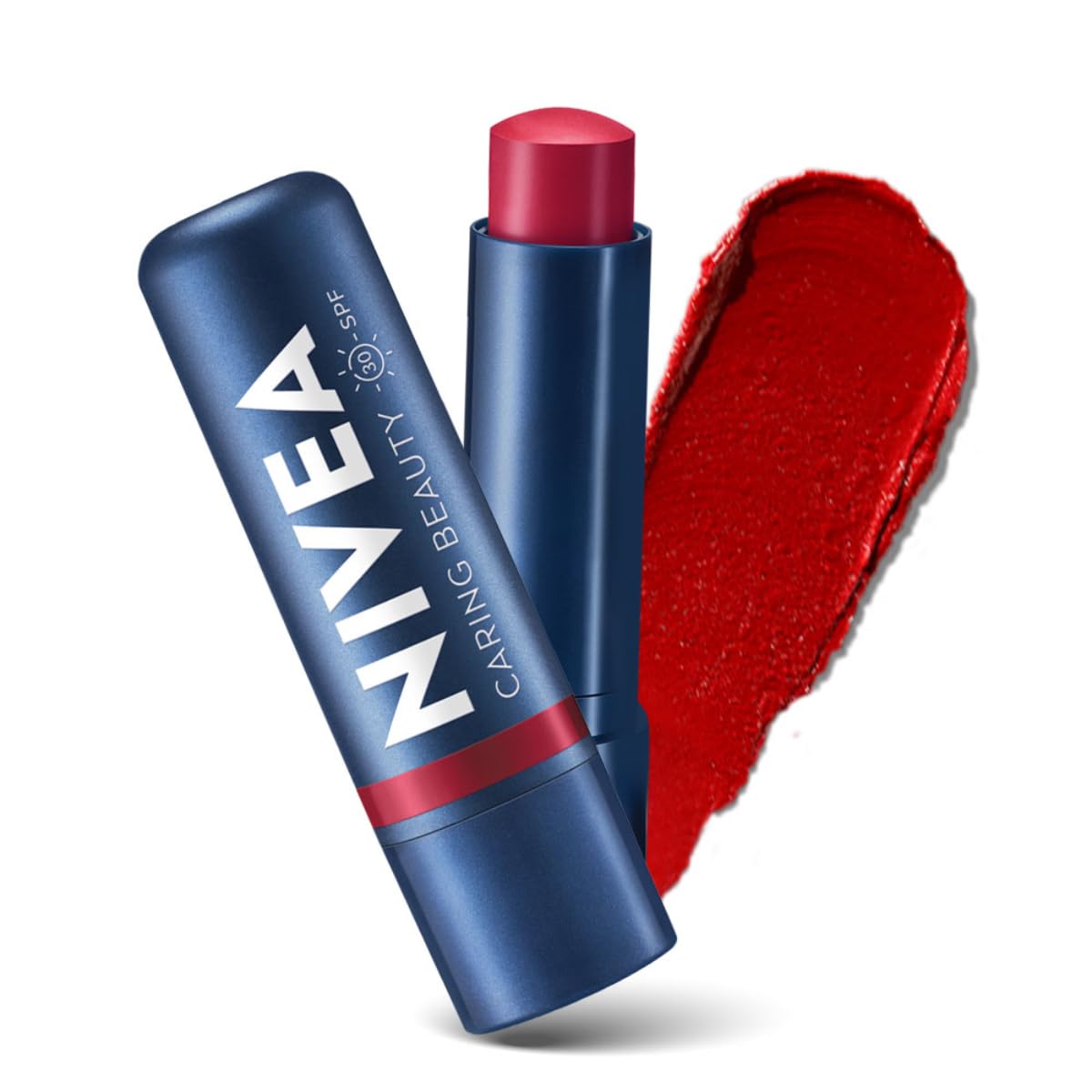 Nivea Lip Caring Beauty Red Lip Balm With SPF 30 - Red - 4.8 gm