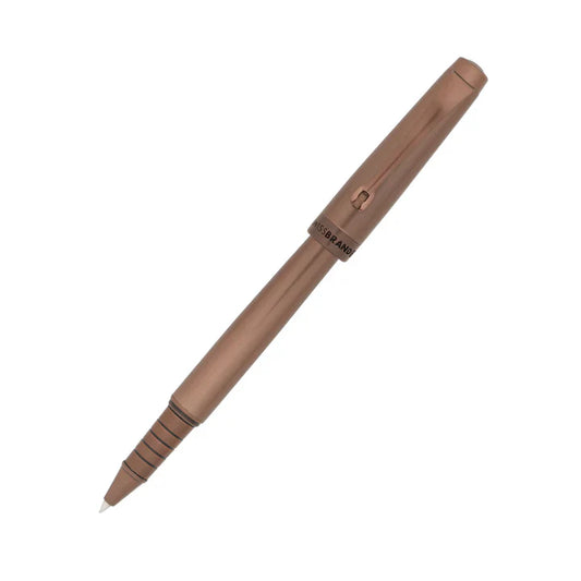 SWISSBRAND Echelon 2518 Matte brown Rollerball Pen with brown trim