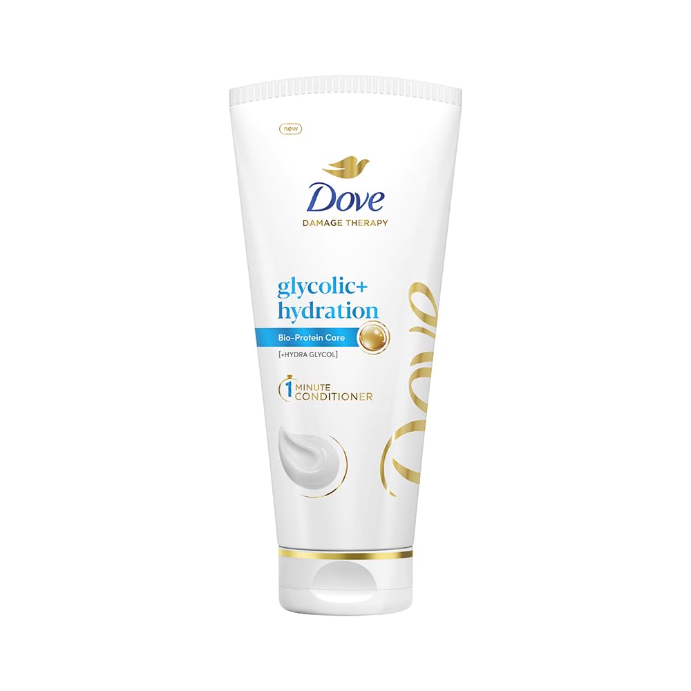 Dove Glycolic + Hydration Conditioner With 5% Hydra-Glycol For Upto 100 Hours Of Hydrated, Fluid Hair - 175 ml