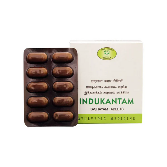 AVN AYURVEDA INDUKANTAM KASHAYAM TABLETS – 120 NOS For fever, abdominal bloating, gaseous distention