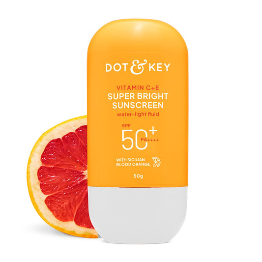 Dot & Key Vitamin C + E Face Sunscreen SPF 50 PA+++ For Glowing Skin, 100% No White Cast - 50 gm