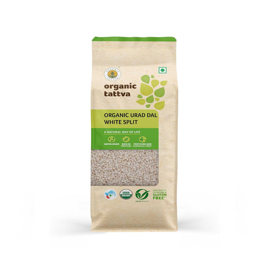 Organic Tattva Urad Dal White Split - 500 gm