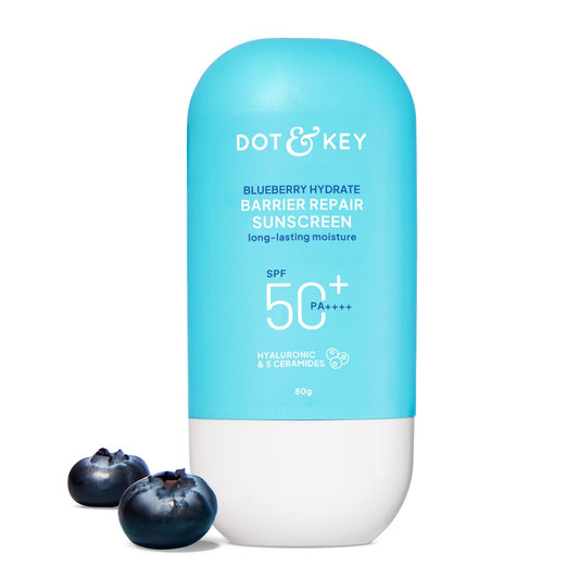 Dot & Key Blueberry Hydrating Barrier Repair Face Sunscreen SPF 50+,PA++++ With Hyaluronic & 5 Ceramides - 50 gm