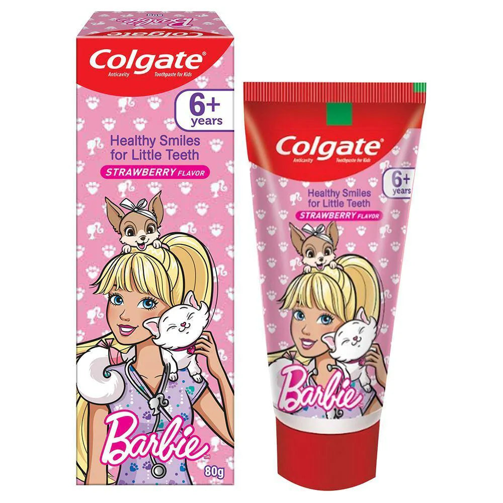 Colgate Strawberry Flavour Barbie Kids Toothpaste 80 g (6+Y)