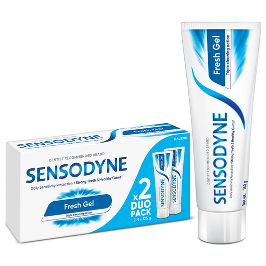 Sensodyne Toothpaste Fresh Gel | Daily Sensitivity Relief Tooth Paste Combo Pack - 250gm