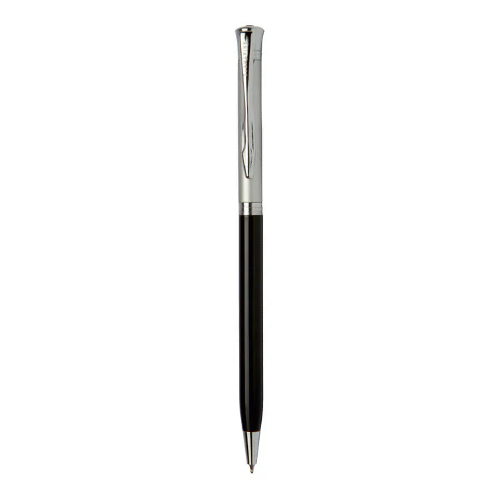 Dance Chrome Ball Pen | Black & Silver | Elegant Wave Clip  5 reviews