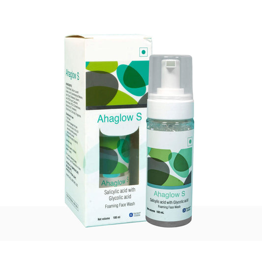 Ahaglow S Foaming Face Wash 100 ml For breakouts and acne, dead skin cells, skin texture