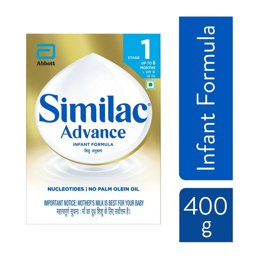 Similac Advance Stage 1 Infant Formula, Up to 6 Months, 400g Refill