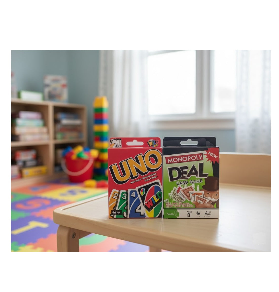 UNO Wild & Monopoly Deal Card Game Combo for Family, Friends & Travel