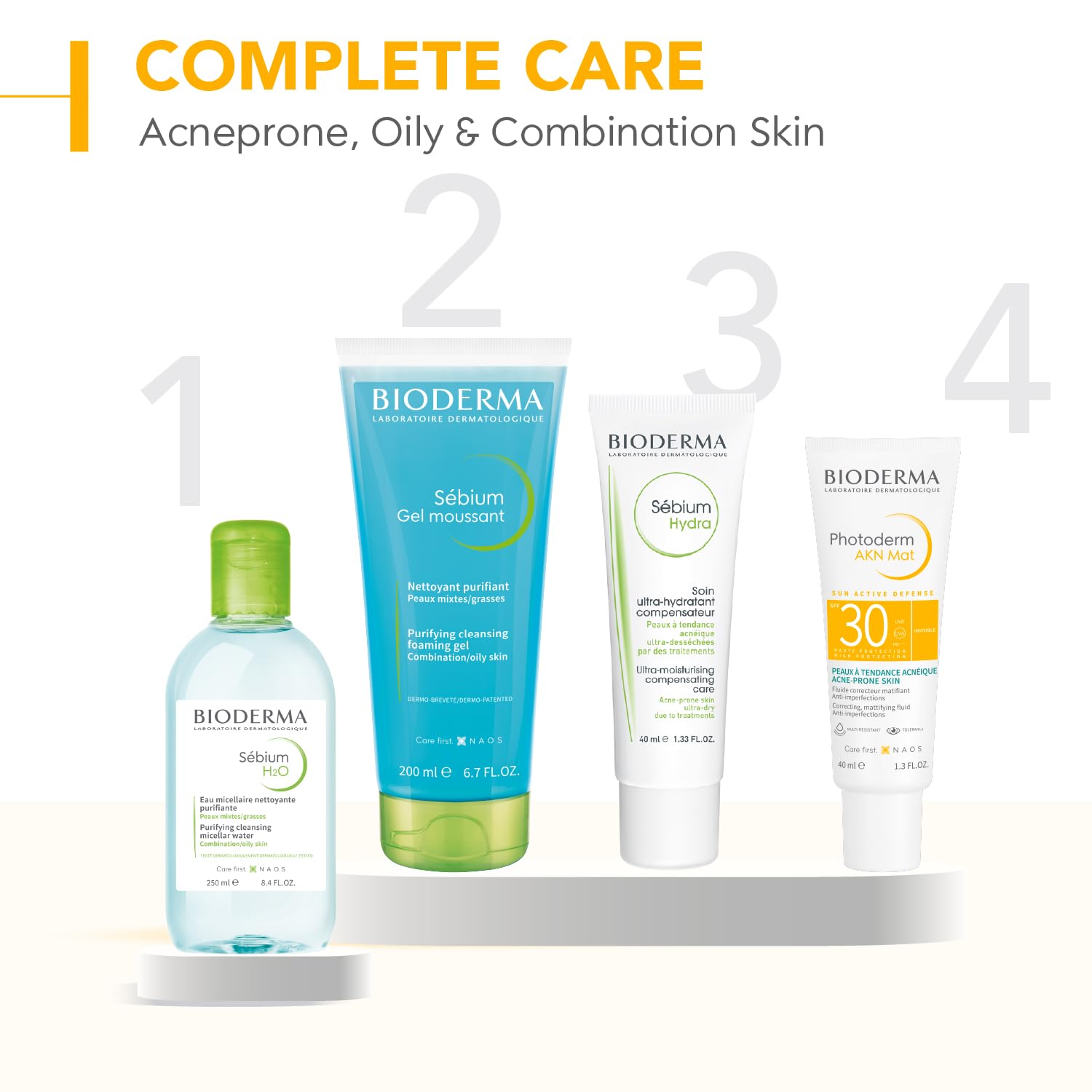 Bioderma Photoderm AKN Mat Sunscreen SPF 30 PA++++ For Acne Prone Skin - 40 ml