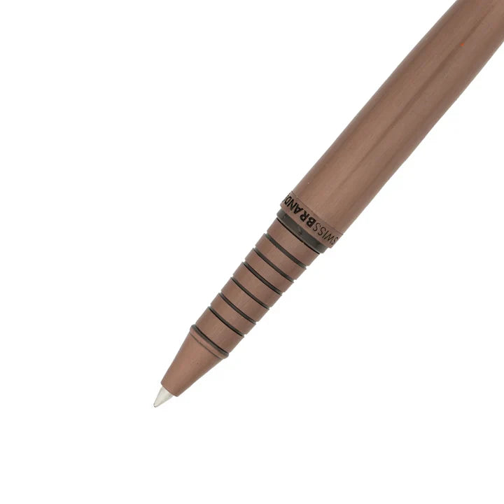 SWISSBRAND Opulent 2523 Matte brown Rollerball Pen with brown trim