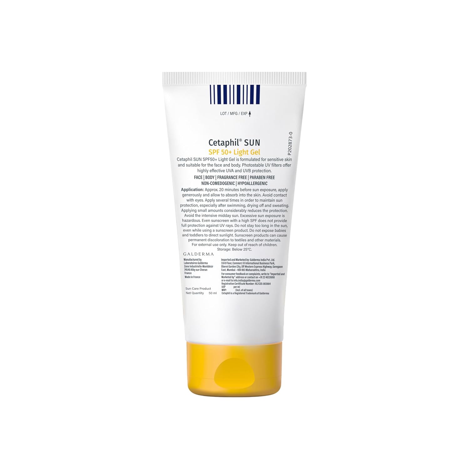Cetaphil Sun SPF 50 Light Gel Mineral Base For Normal, Dry & Oily Skin - 50 ml