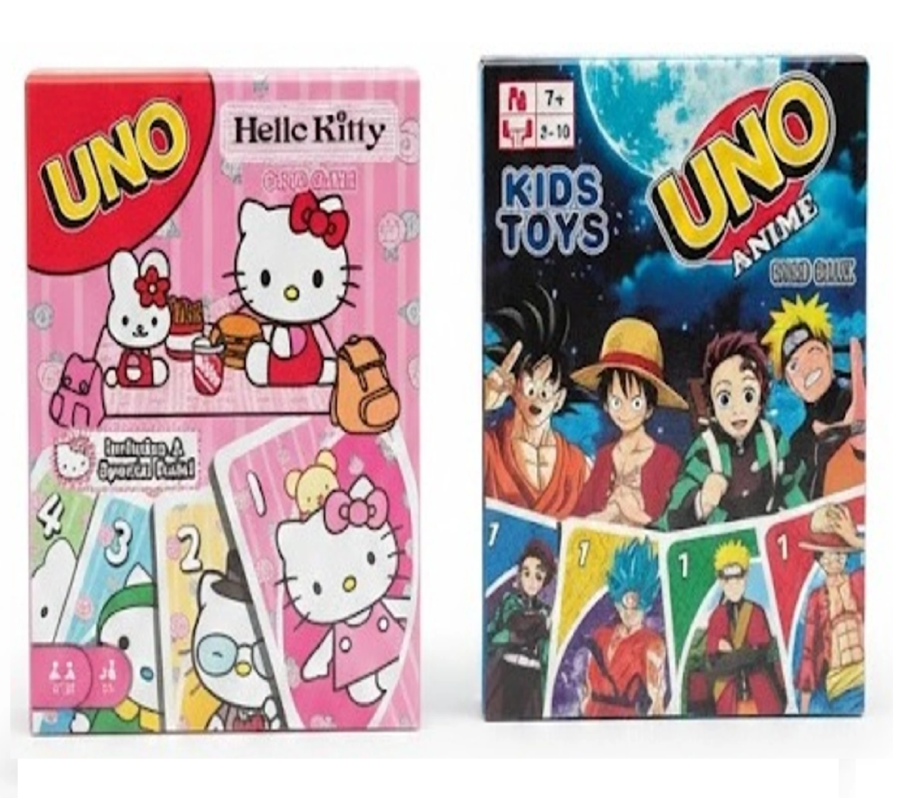 UNO Hello Kitty & UNO Anime Card Game Combo Best for Friends and Family