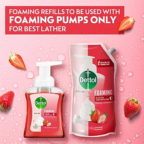 Dettol Strawberry Fragrance Foaming Handwash, 250 ml