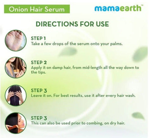 Mamaearth Onion Hair Serum 100 ml & Onion Hair Oil 150 ml - Combo