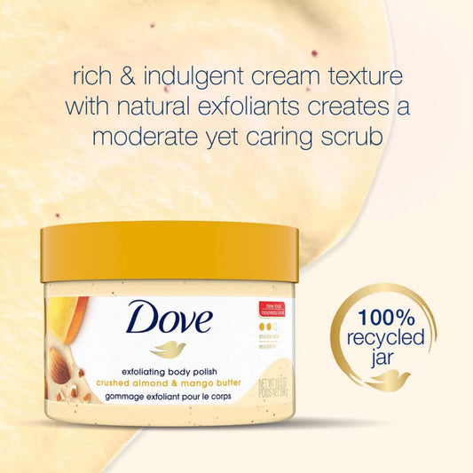 Dove Exfoliating Body Polish Scrub - Crushed Almond And Mango Butter - 298 gm