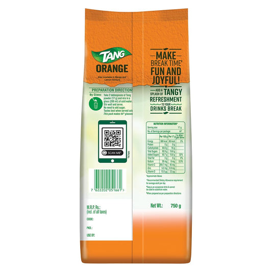 Tang Orange Instant Drink Mix - 750 gm