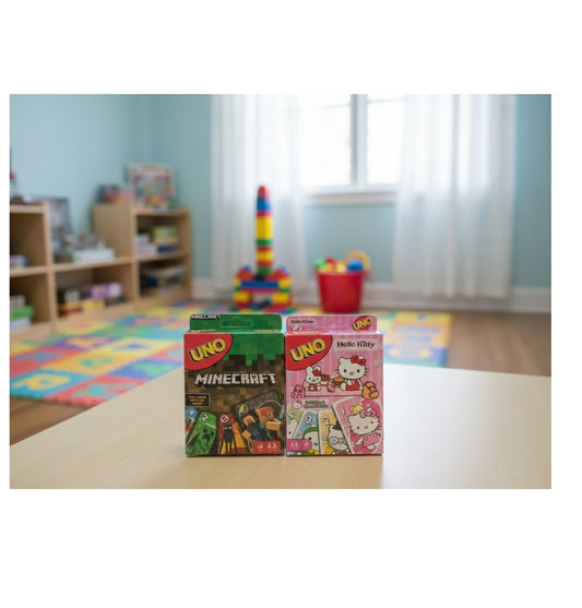 UNO Minecraft & UNO Hello Kitty Card Game Combo | Friends, Family and Travel
