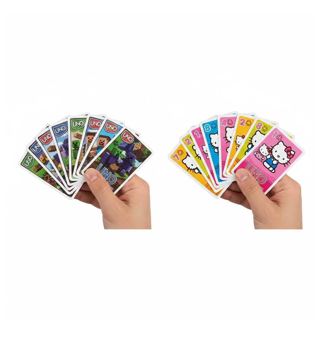 UNO Minecraft & UNO Hello Kitty Card Game Combo | Friends, Family and Travel
