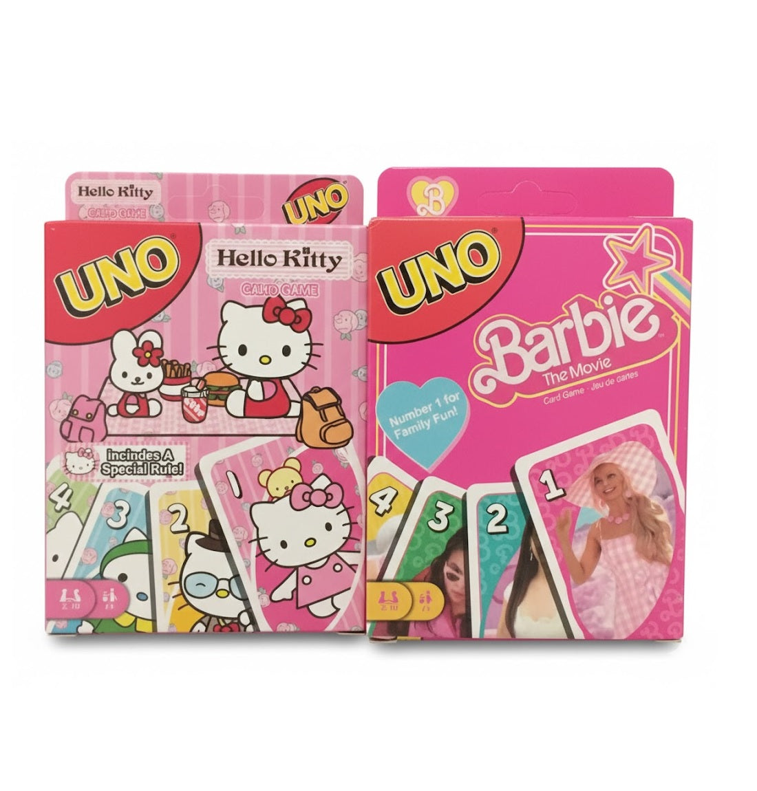 UNO Hello Kitty & UNO Barbie Card Game Combo | Best for Friends, Family & Travel