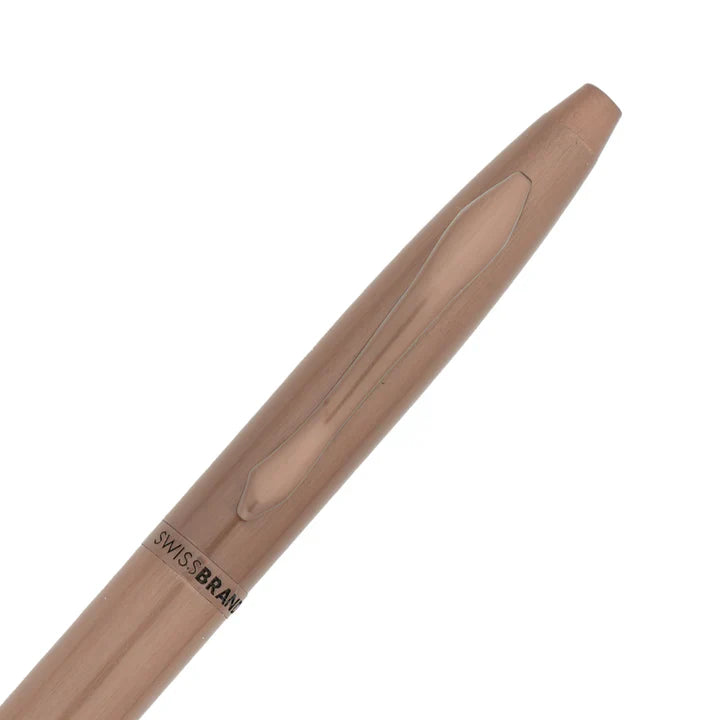SWISSBRAND Opulent 2523 Matte brown Rollerball Pen with brown trim