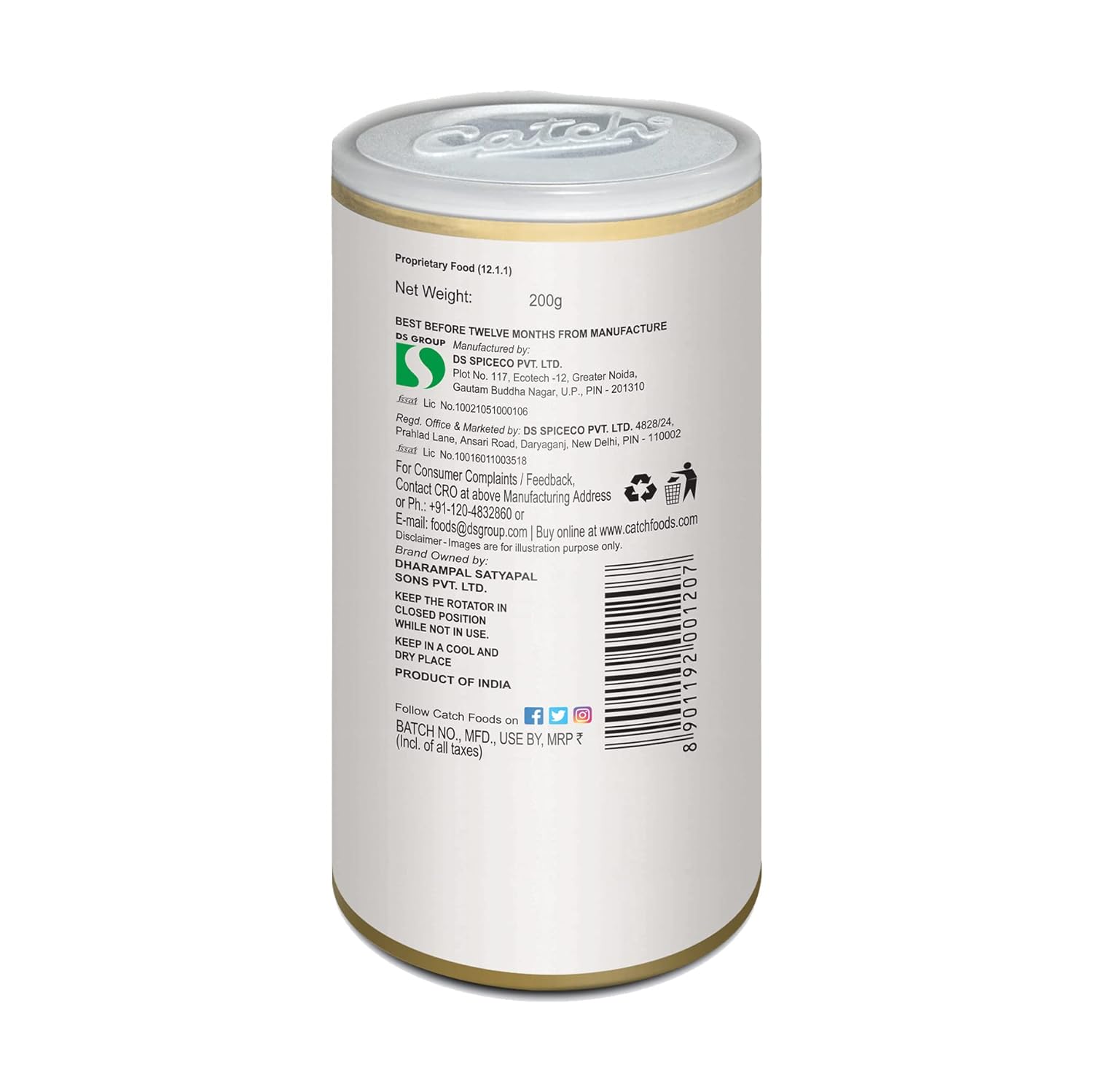 Catch Sprinklers Black Salt - 200 gm