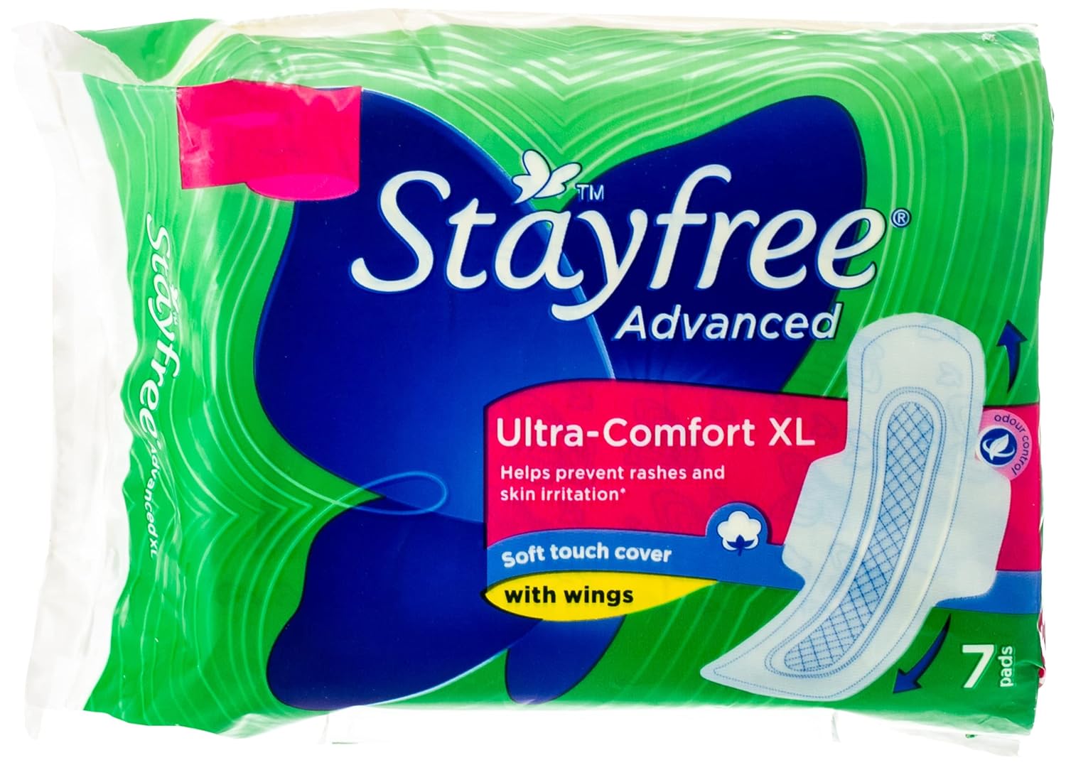 Stayfree Advanced Xl Ultra Comfort Sanitary Napkins With Wings (7 Count)