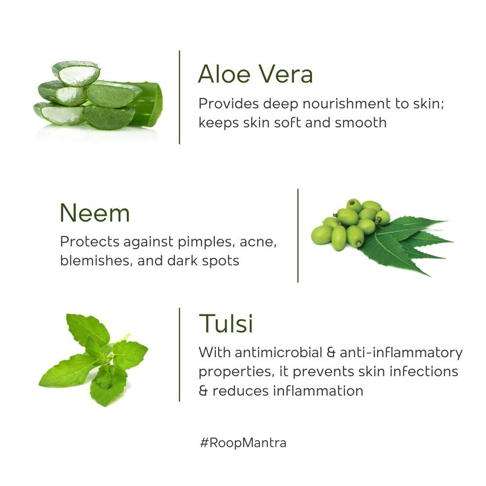 Roop Mantra Ayurvedic Aloe Vera Face Wash With Tulsi & Neem | 115 ml