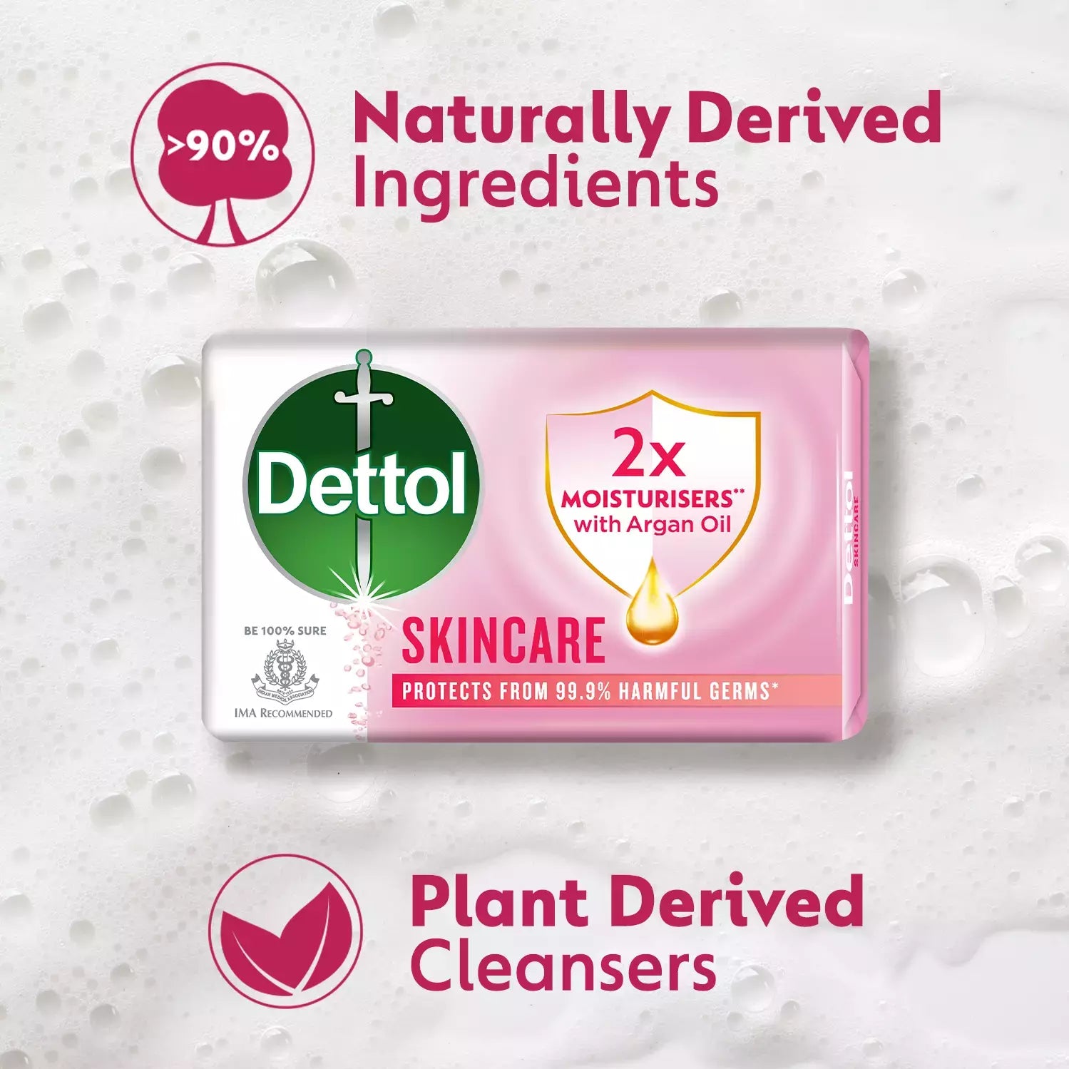 Dettol Skincare Moisturizing Beauty Bathing Soap 150g Pack Of 4