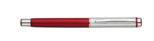 Ball Pen and Roller Pen with Silver Clip Hexa Set (Grey/Red)