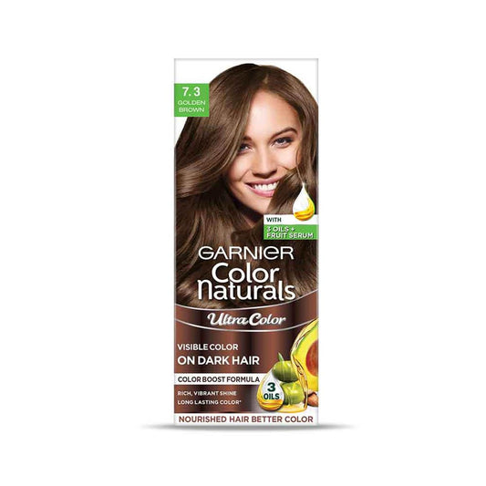 Garnier Color Naturals Ultra Hair Color - 7.3 Golden Brown - 55ml + 50gm