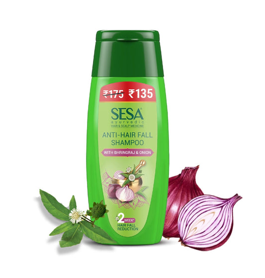 sesa Ayurvedic Anti-Hair Fall Shampoo with Bhringraj and Onion for Soft & Shiny Hair (200 ml)