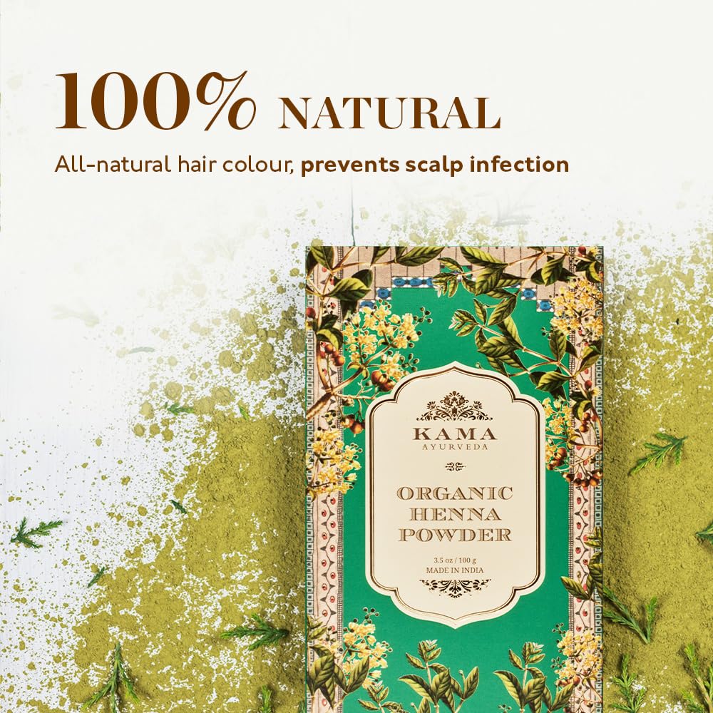 Kama Ayurveda Organic Henna Powder, 100g - Brown