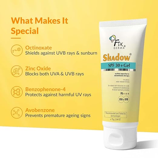 Fixderma Shadow SPF 30 Sunscreen Gel - 75 ml