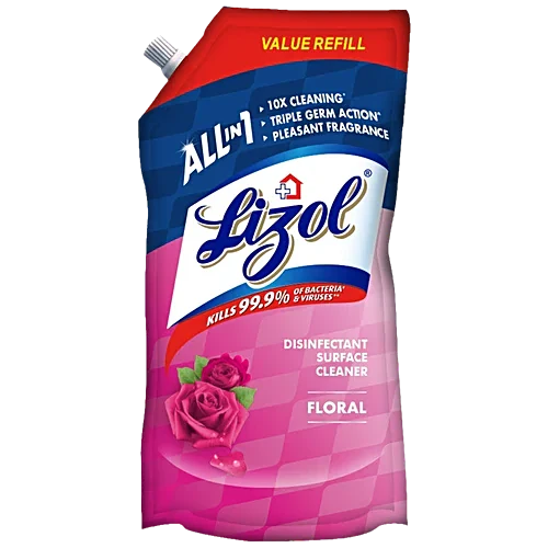 Lizol All-In-One Disinfectant Surface Cleaner - Kills 99.9% Germs, Floral, 750 ml